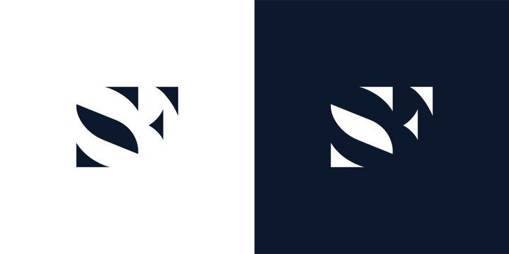 Abstract letter SF logo.
