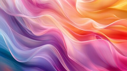 Colorful abstract waves with flowing texture, vibrant art concept