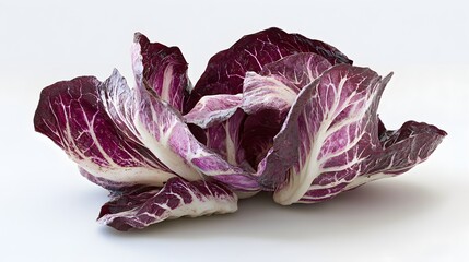 Obraz premium 22. **A 3D render of a spoiled radicchio, with wilting and darkened leaves, against a clean white backdrop