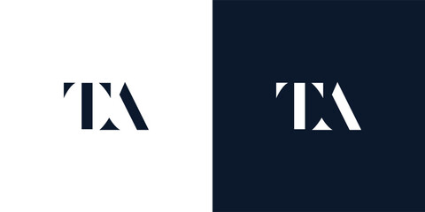 Abstract letter TA logo.