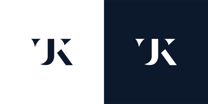 Abstract letter UK logo.