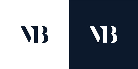 Abstract letter VB logo.