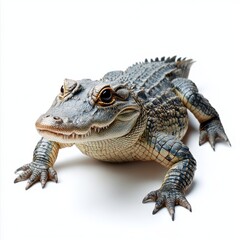 Fototapeta premium Crocodile, on white background