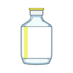 syringe vaccine vial cartoon. needle liquid, storage refrigeration, distribution safety syringe vaccine vial sign. isolated symbol vector illustration