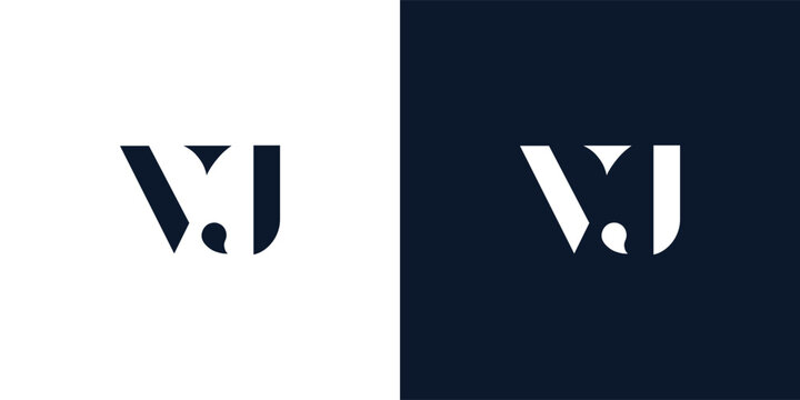 Abstract letter VJ logo.