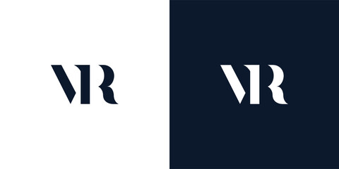 Abstract letter VR logo.