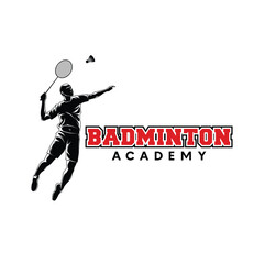 Badminton Sports Logo design. Smash logo illustration design vector