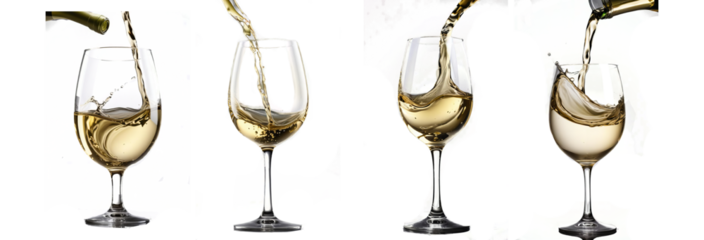 Elegant Wine Swirl: Red and White Wine in Motion