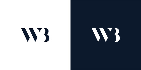 Abstract letter WB logo.