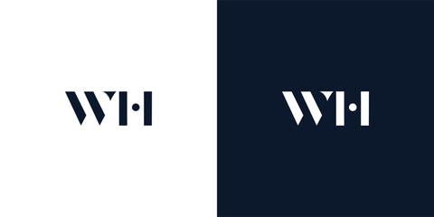 Abstract letter WH logo.