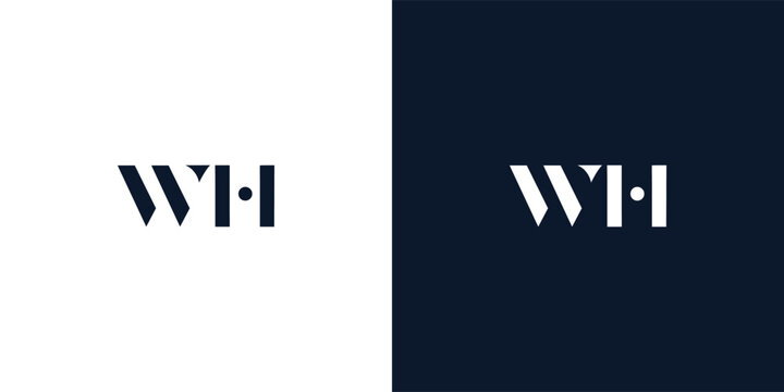 Abstract letter WH logo.