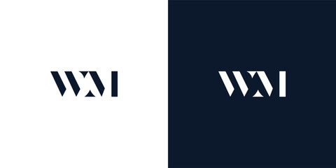 Abstract letter WM logo.