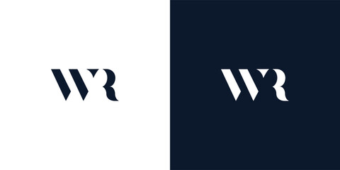 Abstract letter WR logo.