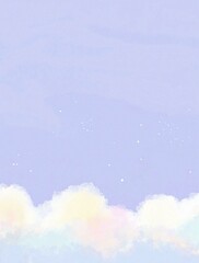Dreamy Pastel Calming Sky Illustration