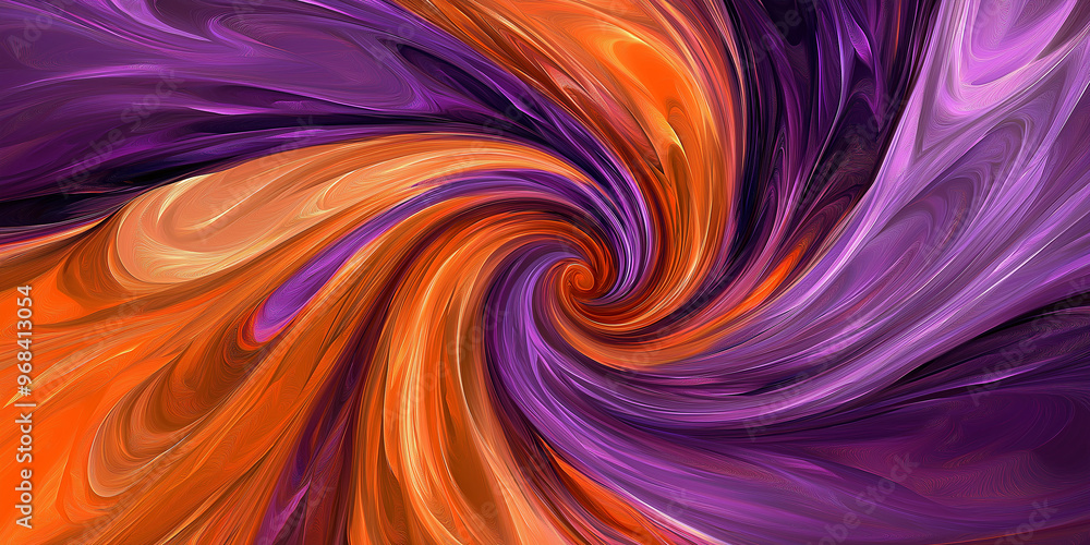 Poster abstract orange and purple swirl background creating a mesmerizing visual effect