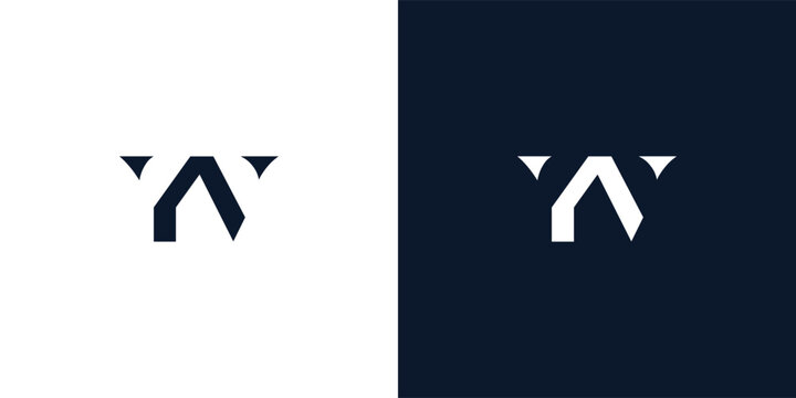 Abstract letter YW logo.