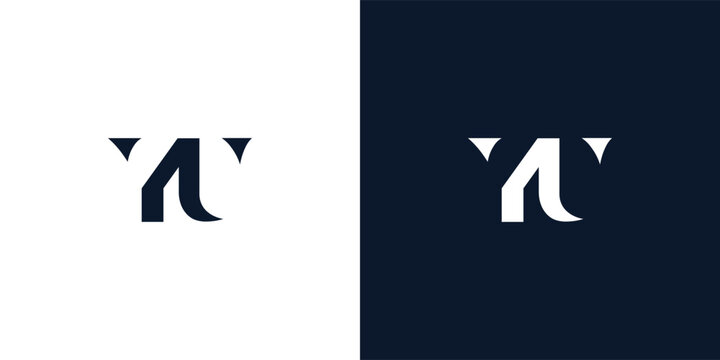 Abstract letter YV logo.