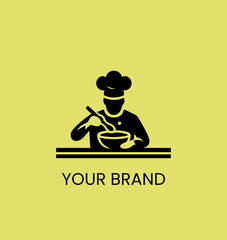 SIMPLE AND MINIMALIST CHEF LOGO DESIGN