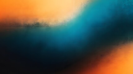 Obraz premium Vibrant orange, blue, teal gradient background with grainy texture, perfect for modern and creative projects that require high contrast and depth. Ideal for tech, futuristic, or artistic themes