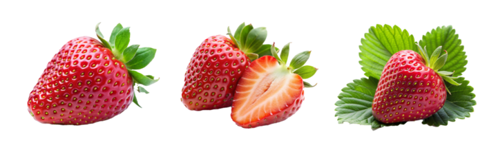 Slice Strawberries with Transparent Background – Ideal for Digital and Print