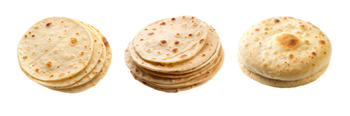 High-Quality Photos of Tortillas, Flatbreads, and Buns for Culinary Use