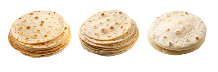 High-Quality Photos of Tortillas, Flatbreads, and Buns for Culinary Use