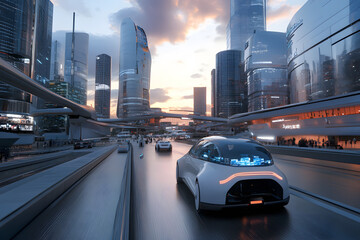 Autonomous vehicles driving on highway
