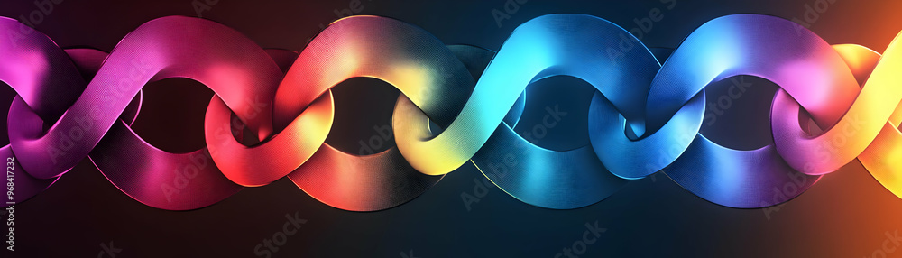 Poster vivid 3d abstract background - colorful wave pattern