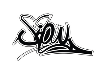 SHOW hand lettering custom style