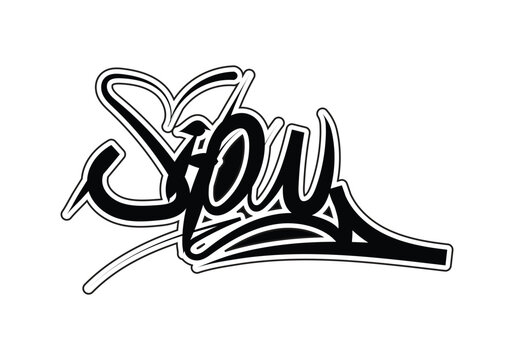 SHOW hand lettering custom style