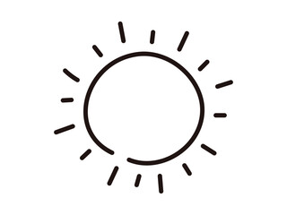 手描きの天気_太陽