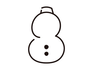 手描きの天気_雪だるま