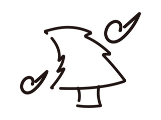 手描きの天気_強風