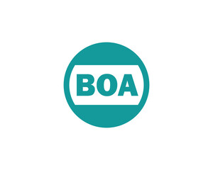 BOA logo design vector template. BOA