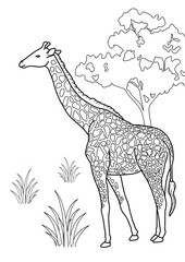 animal and bird drawing for coloring book © eb