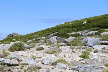 木曽駒ケ岳の風景。乗越浄土の眺望。