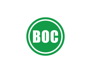 BOC Logo design vector template. BOC