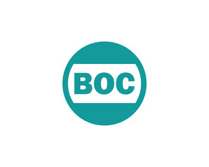 BOC Logo design vector template. BOC