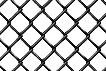 Naklejka premium An illustration of a chainlink fence isolated on a transparent background