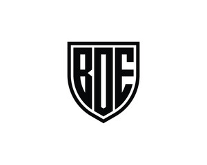 BOE Logo design vector template. BOE