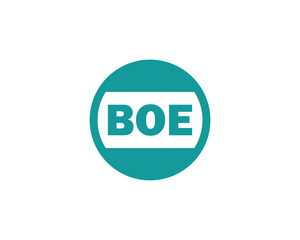 BOE Logo design vector template. BOE