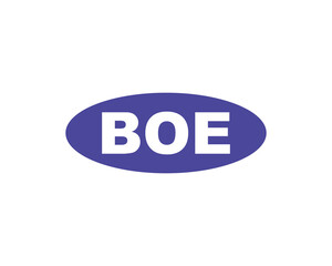 BOE Logo design vector template. BOE