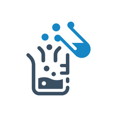 Chemical test tube collection. chemistry and biology symbol.