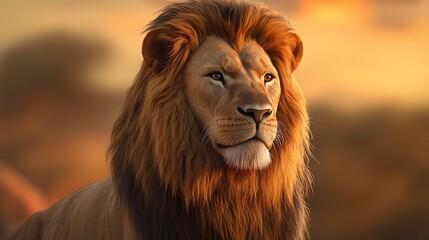 A 3D lion with a soft pastel background on the right, symbolizing the majesty of the animal kingdom in a zoo