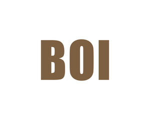 BOI logo design vector template. BOI