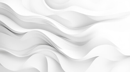 Abstract White Wave Background: Smooth, Modern, Dynamic, Flowing Lines for Design