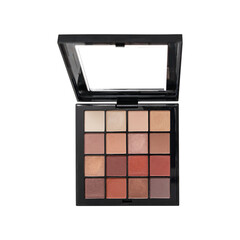 Beautiful eye shadow palette isolated on transparent background. colorful makeup pallet isolated on...