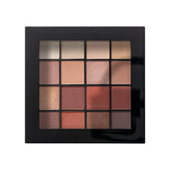 Beautiful eye shadow palette isolated on transparent background. colorful makeup pallet isolated on...