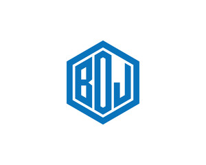 BOJ logo design vector template. BOJ