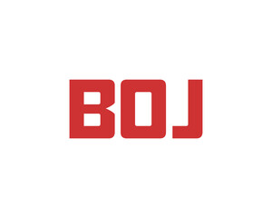 BOJ logo design vector template. BOJ